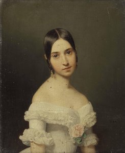 Portret van een Meisje door Ferdinand Georg Waldmuller